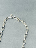 Important Ray Adakai Vintage Native American Navajo Sterling Silver Ring Necklace-Nativo Arts