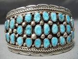 Superior Vintage Native American Navajo Turquoise Sterling Silver Bracelet Old-Nativo Arts
