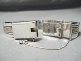 Rare Harry Joe Vintage Native American Navajo Gold Sterling Silver Link Bracelet-Nativo Arts