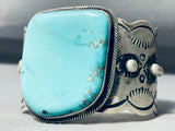 Heavy 101 Gram Vintage Native American Navajo Turquoise Sterling Silver Bracelet-Nativo Arts