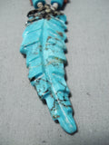One Of The Best Choker Vintage Native American Navajo Turquoise Coral Sterling Silver Necklace-Nativo Arts