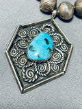 Choker Vintage Native American Navajo Godber Turquoise Sterling Silver Necklace-Nativo Arts