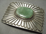 Tremendous Vintage Native American Navajo Tommy Jackson Royston Turquoise Sterling Silver Buckle-Nativo Arts