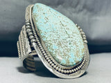 Important Tso Family Towering Native American Navajo Turquoise Sterling Silver Bracelet-Nativo Arts