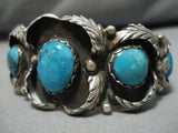 Rare Turquoise Mountain Vintage Native American Navajo Keyonnie Begay Sterling Silver Bracelet-Nativo Arts