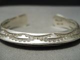 Astonishing Vintage Native American Navajo Thicker Sterling Silver Mary Bill Bracelet-Nativo Arts
