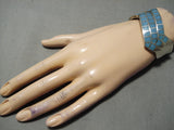 Triple Stacking Vintage Native American Navajo Zuni Turquoise Sterling Silver Bracelet Old-Nativo Arts