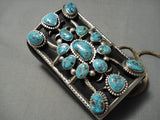 Amazing Vintage Native American Navajo Huge Turquoise Nuggets Sterling Silver Ketoh Bracelet-Nativo Arts