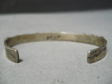 Astonishing Vintage Native American Zuni Carved Turquoise Sterling Silver Bracelet Old-Nativo Arts