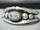 Important Female Artist Verdy Jake Native American Navajo Turquoise Sterling Silver Bracelet-Nativo Arts