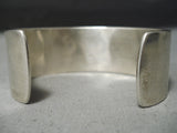 Magnificent Vintage Hopi Sterling Silver Bracelet Native American Old-Nativo Arts