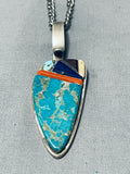 Very Important Vintage Native American Navajo Wes Willie Turquoise Sterling Silver Bracelet-Nativo Arts