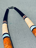 Native American Marvelous Vintage Santo Domingo Turquoise Pipestone Serpentine Jet Necklace-Nativo Arts