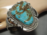 Museum Vintage Native American Navajo Royston Turquoise Sterling Silver Bracelet Old-Nativo Arts