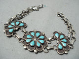 Spectacular Vintage Native American Navajo Turquoise Sterling Silver Bracelet-Nativo Arts