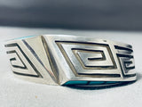 One Of Most Incredible Ever Vintage Native American Navajo Turquoise Sterling Silver Bracelet-Nativo Arts