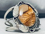One Of The Most Unique Vintage Native American Navajo Jasper Sterling Silver Bracelet-Nativo Arts