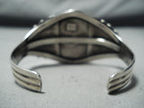 Magnificent Vintage Native American Navajo Damale Turquoise Sterling Silver Bracelet Old-Nativo Arts