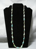 Native American Impressive Vintage Santo Domingo Green Turquoise Necklace-Nativo Arts