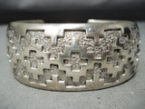 Incredible Detail Vintage Native American Navajo Pueblo Sterling Silver Bracelet-Nativo Arts