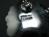 Fabulous Native American Navajo Sleeping Beauty Turquoise Sterling Silver Earrings-Nativo Arts