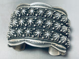137 Grams Heavy Sturdy Native American Navajo Platero Sterling Silver Bracelet Cuff-Nativo Arts