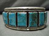 Opulent Vintage Native American Navajo Tommy Lowe Turquoise Sterling Silver Bracelet Cuff-Nativo Arts