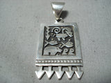 Joe Coriz Santo Domingo Sterling Silver Gold Pendant Native American-Nativo Arts