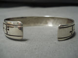 Guaranteed Authentic Vintage Native American Navajo Thomas Singer Sterling Silver Bracelet-Nativo Arts