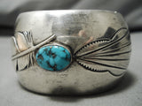 Important Vintage Native American Navajo Will Vandever Turquoise Sterling Silver Bracelet Old-Nativo Arts