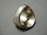 So Heavy!! Vintage Men's Navajo Turquoise Sterling Silver Native American Ring-Nativo Arts