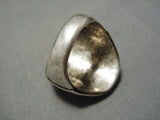 So Heavy!! Vintage Men's Navajo Turquoise Sterling Silver Native American Ring-Nativo Arts