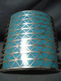 One Of The Tallest Zuni Turquoise Native American Sterling Silver Bracelet-Nativo Arts