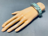 Best Native American Navajo Signed #8 Turquoise Inlay Sterling Silver Bracelet-Nativo Arts