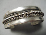 Skilled Vintage Navajo Sterling Silver Bracelet Old Native American-Nativo Arts