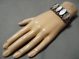 Rare Vintage San Felipe Native American Sterling Silver Torpedo Bracelet Cuff-Nativo Arts
