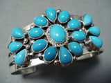 Exquisite Native American Navajo Sleeping Beauty Turquoise Sterling Silver Bracelet-Nativo Arts