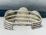 Huge Vintage Native American Navajo Green Turquoise Sterling Silver Bracelet-Nativo Arts