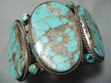 One Of The Best Ever Vintage Native American Navajo #8 Turquoise Sterling Silver Bracelet-Nativo Arts