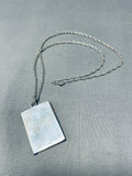 Important Cal Begay Vintage Native American Navajo Turquoise Inlay Sterling Silver Necklace-Nativo Arts