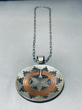 The Most Detailed Vintage Native American Navajo Sterling Silver Basket Necklace- Big-Nativo Arts
