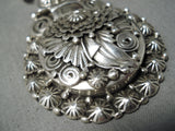 So Detailed And So Heavy Native American Navajo Sterling Silver Thick Necklace-Nativo Arts