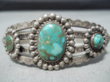High Grade Vintage Native American Navajo Royston Turquoise Sterling Silver Bracelet Old-Nativo Arts
