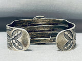 Native American One Of The Best Vintage Petrified Wood Sterling Silver Bracelet-Nativo Arts