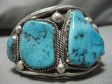 The Biggest Best Vintage Native American Navajo Mary Morgan Turquoise Sterling Silver Bracelet-Nativo Arts