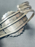 Henry Baca Vintage Native American Navajo Turquoise Sun Sterling Silver Bracelet-Nativo Arts
