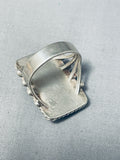 Newsworthy Vintage Native American Navajo Jet Stone Sterling Silver Ring-Nativo Arts
