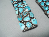 One Of The Best Vintage Native American Navajo Turquoise Cluster Sterling Silver Concho Belt-Nativo Arts