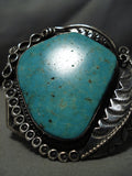 Tremendous!! Vintage Native American Navajo #8 Turquoise Sterling Silver Bracelet Old-Nativo Arts