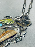 Rare Vintage Francisco Gomez Turquoise Sterling Silver Snake Necklace-Nativo Arts